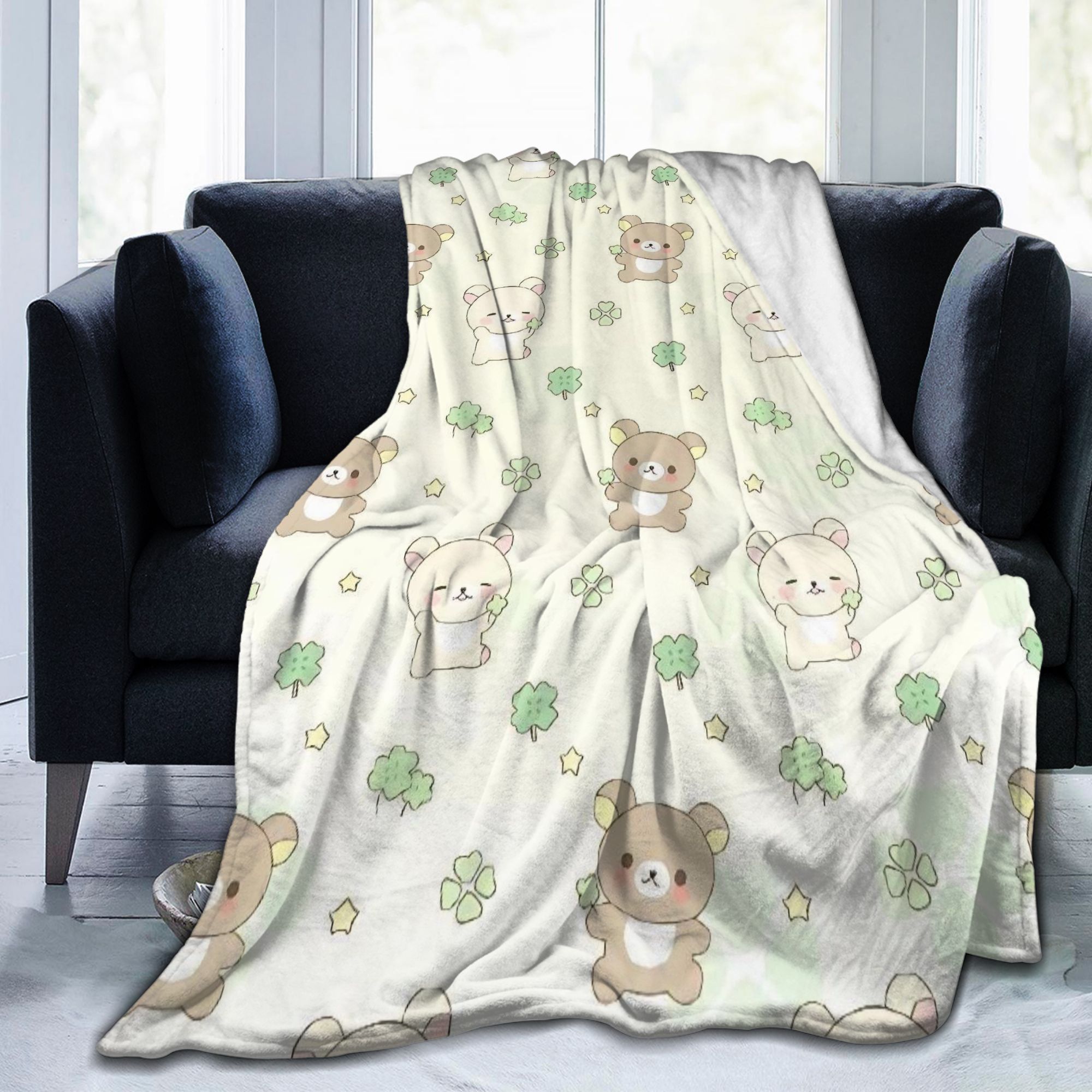 Japanese Home Textiles - Пледы с изображением персонажей Rilakkuma и
