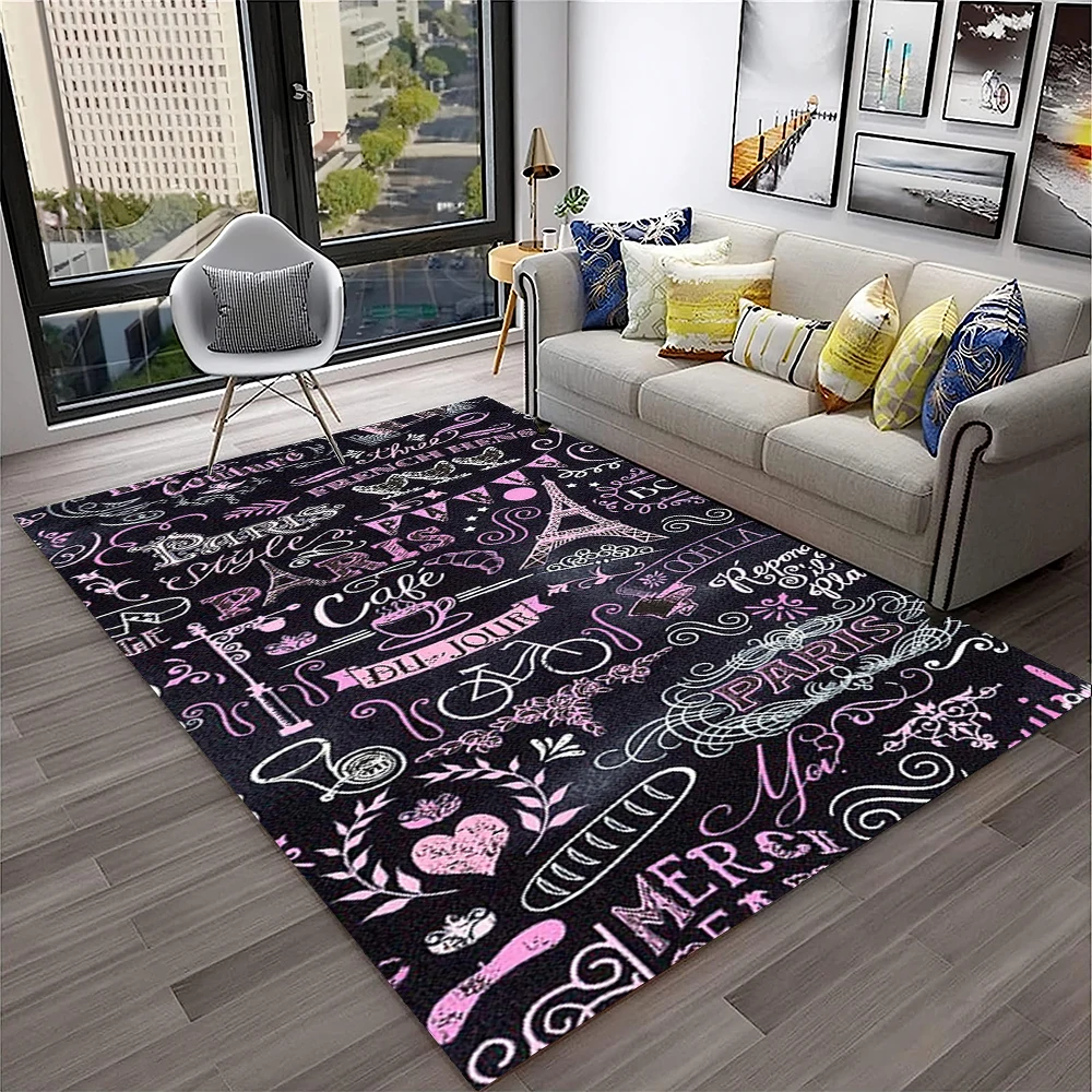 Home Textiles Paris - Франция Париж Эйфелева башня Ретро ковер