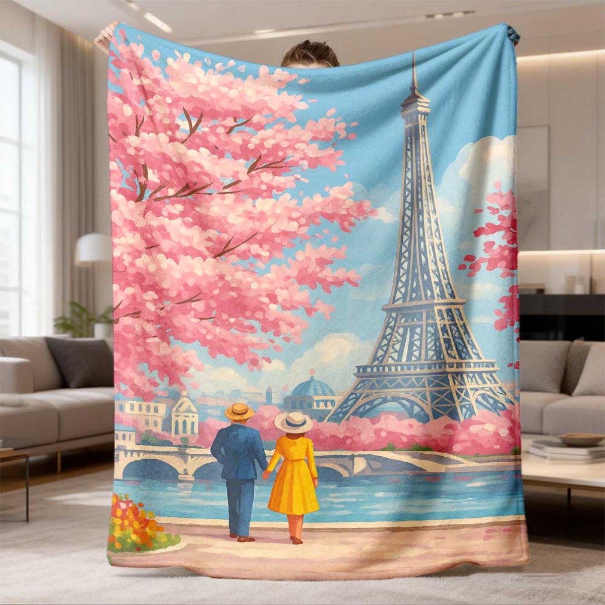 Фланелевое одеяло с принтом Эй – обзор и цена Home Textiles Paris