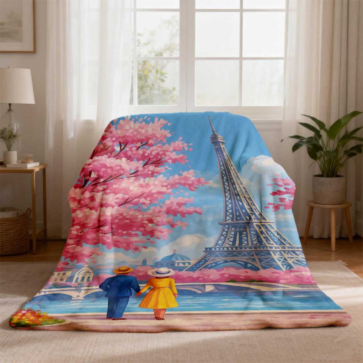 Фланелевое одеяло с принтом Эй – обзор и цена Home Textiles Paris